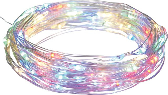 LED-Drahtlichterkette mit 80 Multi-Color LEDs aus Kupferdraht, 8 m Länge - Bild 1