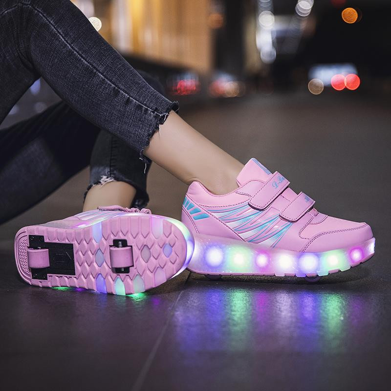 Molly Show Wiederaufladbare Rollschuhe für Kinder mit LED-Beleuchtung Rosa - Bild 6