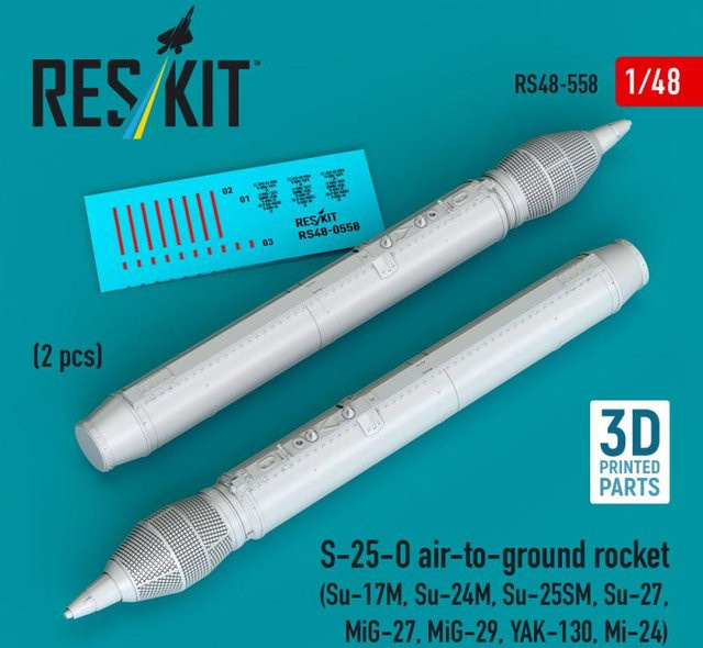 ResKit Models S-25-O air-to-ground rocket, 2-teiliges Set, 1:48 - Bild 1