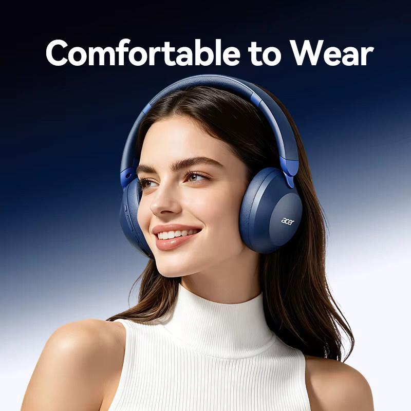 Acer Ohr653 Over-Ear-Bluetooth-Kopfhörer in Blau mit Geräuschunterdrückung und 50 Stunden Akkulaufzeit - Bild 4