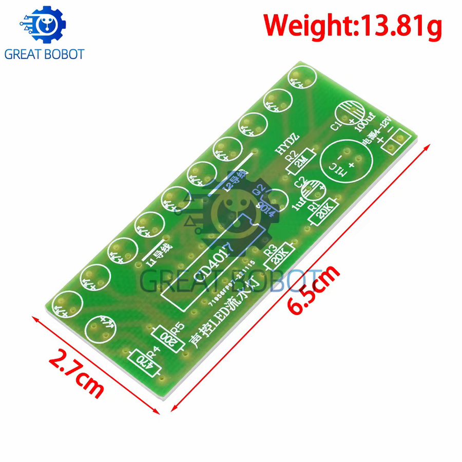BS Voice LED-Wasserlicht-Set CD4017 zur DIY-Elektronik für pädagogische Zwecke - Bild 2