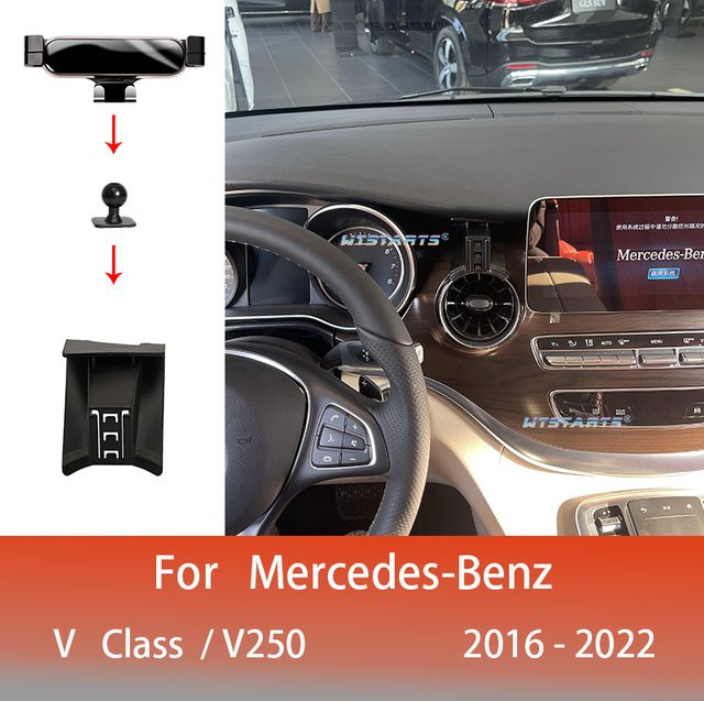 WTSTARTS Auto Handyhalterung für Mercedes Benz V250 W447 2013-2017, drehbare GPS Halterung in Schwarz - Bild 1