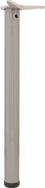 Camar Tischfuß Zylindrisch in Edelstahl-Effekt Silber, Durchmesser: 6 cm, Höhe: 47 cm - Bild 1
