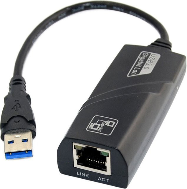 Fomscvka USB Typ C auf RJ45 LAN-Ethernet-Adapter, USB 3.0 auf Gigabit Ethernet Netzwerkkarte, Schwarz - Bild 1
