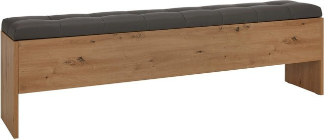 Mömax Truhenbank in Dunkelgrau und Artisan Eiche mit Polsterung und Lift-up-Funktion, B/T/H: 185,0 x 54,0 x 34,8 cm - Bild 1