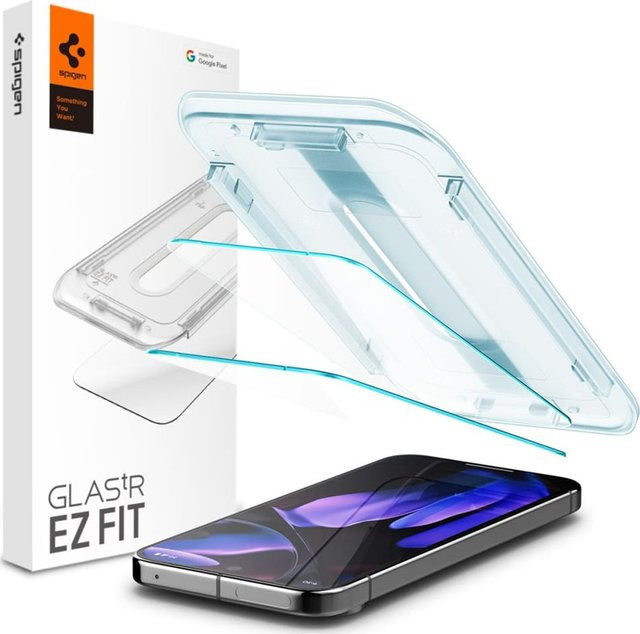 Spigen GlasTr EZ FIT Schutzfolie aus gehärtetem Glas für Google Pixel 9 Pro XL, transparent, 2er-Set - Bild 1