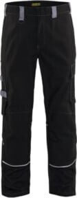 Blakläder Flammschutz-Bundhose in Schwarz mit Reflexstreifen und Taschen für Knieschoner, Konfektionsgröße 48 - Bild 1