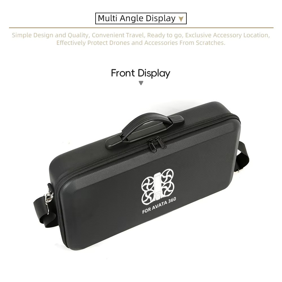 DJI Schultertasche aus PU-Leder für DJI Avata 360 und DJI RC-2 Fernbedienung, stoßfeste Kameratasche in Schwarz oder Grau - Bild 3