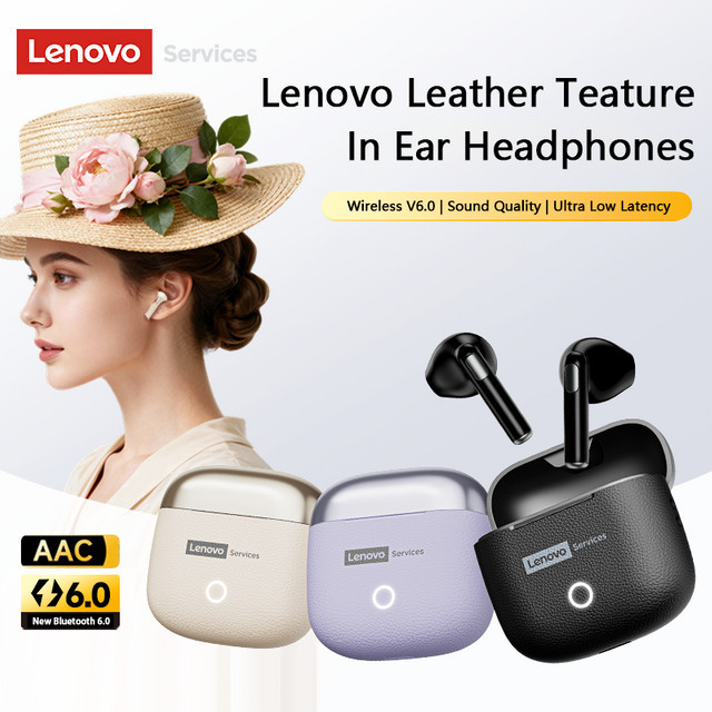 Lenovo LE220 TWS Bluetooth 6.0 In-Ear-Kopfhörer mit Geräuschunterdrückung in Beige - Bild 1