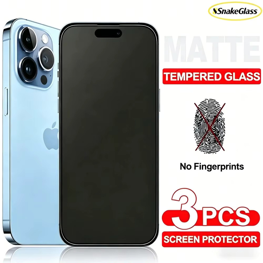 ZMZE 3er-Pack Mattes Panzerglas Displayschutzfolie für iPhone kompatibel mit iPhone 17 Air 16 15 14 Pro Max 13 12 11 7 8 Plus XR XS Max Anti-Fingerabdruck - Bild 6