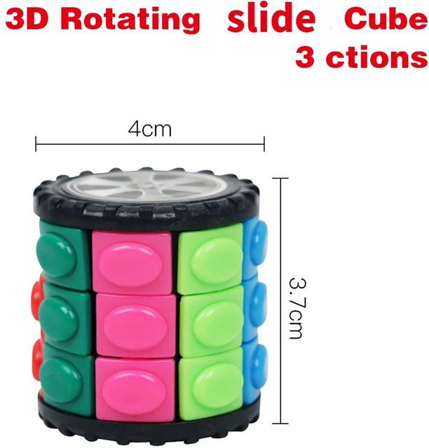 Binchi Outdoor Product 3D-rotierender Schiebewürfel-Puzzle-Farbturm, Puzzle-Spielzeug, ab 14 Jahren - Bild 1