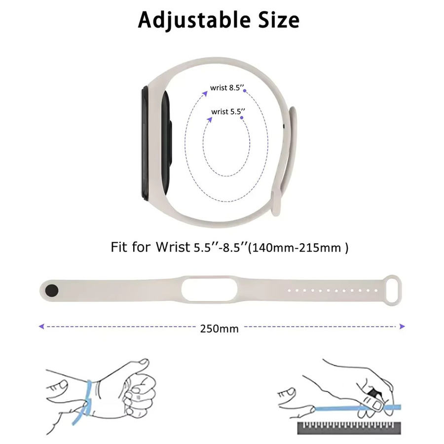 Uhrenarmband Silikon, Xiaomi Mi Band 7 6 5 4, Unisex - Bild 4