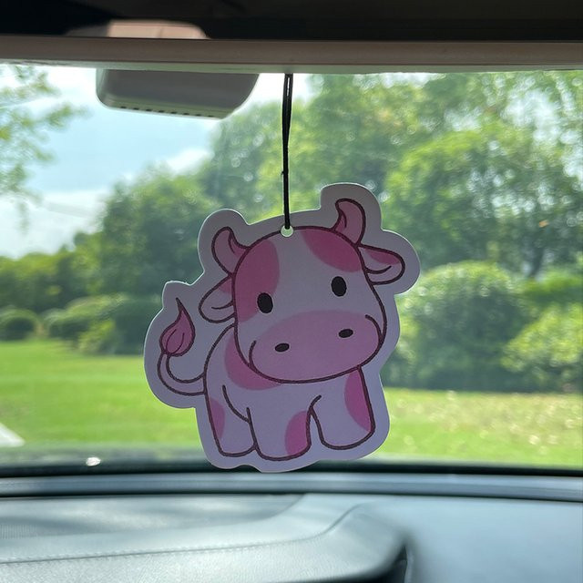 Rosa Kuh Auto Duft Stick - Bild 1