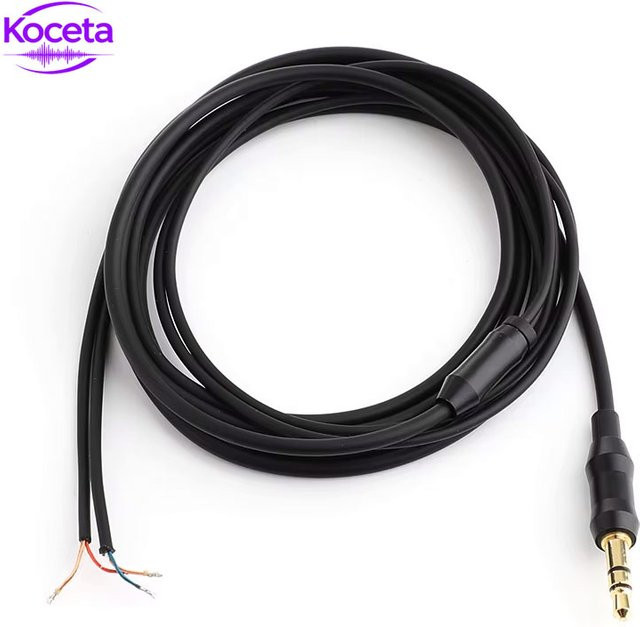 Koceta TPE OFC Ersatz-Kopfhörerkabel für AKG HD201, HiFi-Audio-Kabel, Schwarz, 1,5 m - Bild 1