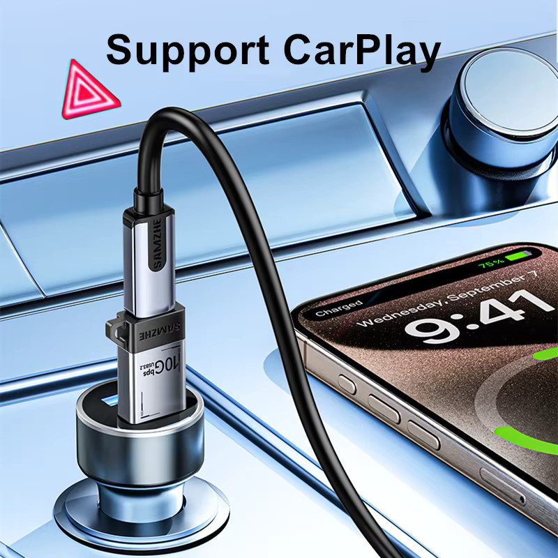SAMZHE USB 3.2 Gen 2 OTG-Adapter USB-A auf USB-C Konverter in Silber mit 10 Gbit/s Datenübertragung für Laptop, Tablet und Smartphone - Bild 3