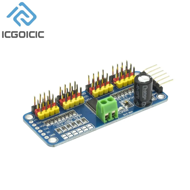 PCA9685 Roboter Controller 16 Kanal 12-Bit PWM Servo Motor Treiber Board mit IIC Schnittstelle für Arduino und Raspberry Pi in Blau - Bild 2