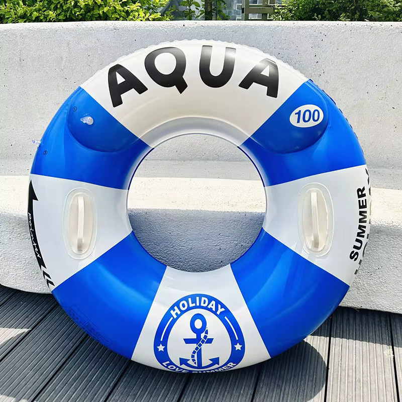 CatXaa Doppel-Airbag-Schwimmring für Erwachsene mit Griffen in der Ausführung für Strand und Pool - Bild 3