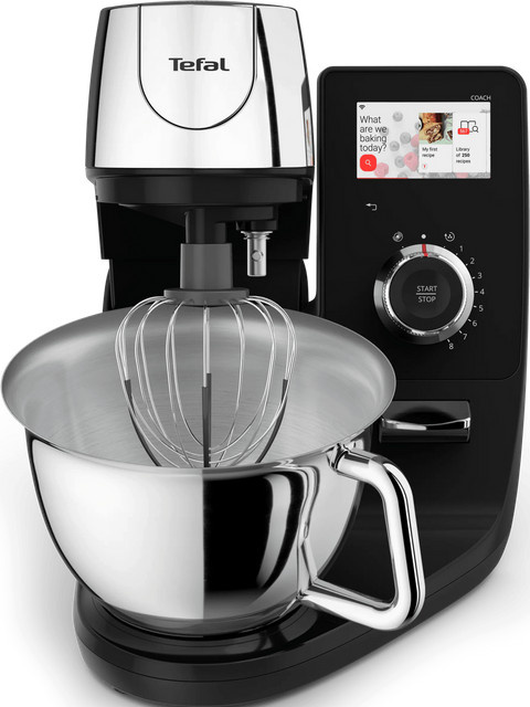 Tefal I-Coach Touch Küchenmaschine QB9518 Schwarz mit Digitaldisplay, App-Steuerung und Edelstahlgehäuse - Bild 1