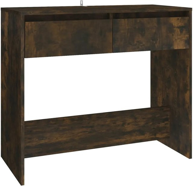 vidaXL Konsolentisch aus Holzwerkstoff in Räuchereiche, B/T/H: 89 x 41 x 76,5 cm - Bild 1