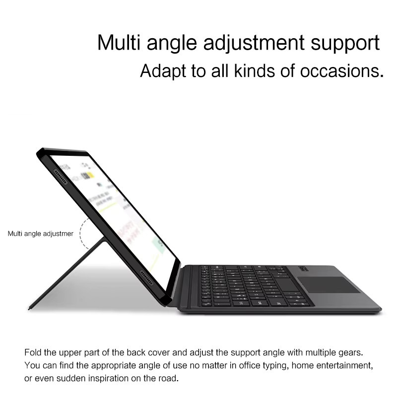 Samsung TrackPad-Tastaturhülle für Galaxy Tab S9 FE Plus FE+ 12,4 Zoll (2023) in Schwarz mit Spanisch und Portugiesisch - Bild 4
