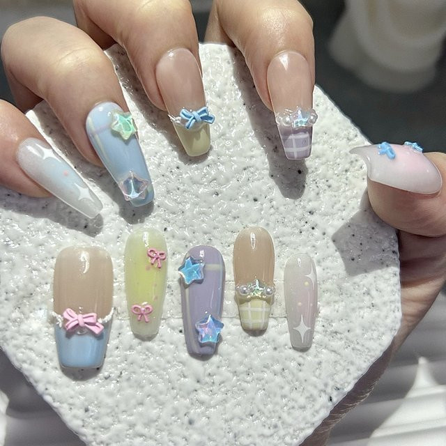 GIOIO Nail Art Patches, 10 Stück, Bogen Stern, Glänzend - Bild 1