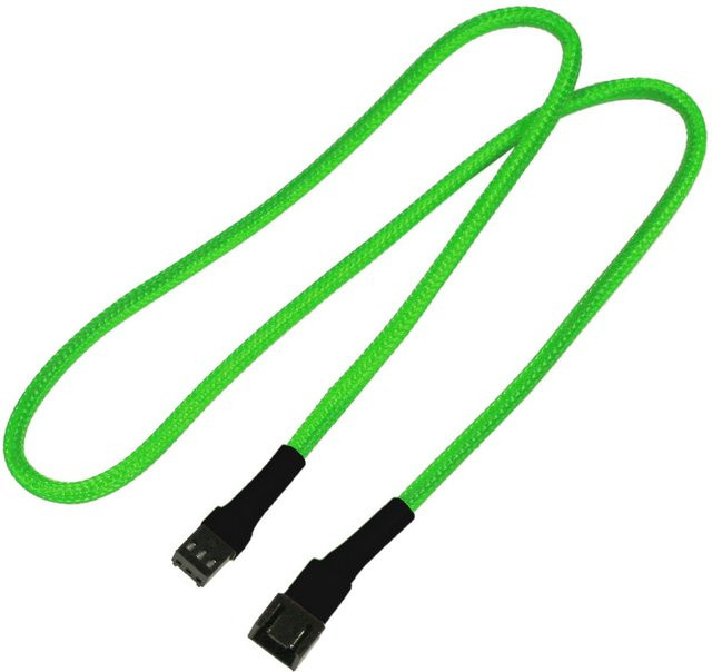 Nanoxia 3-Pin Verlängerung in Neon-Grün, Länge: 0,6 m - Bild 1