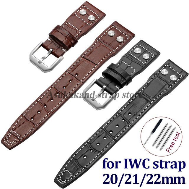 Uhrenarmband Leder, Schwarz, Unisex - Bild 1