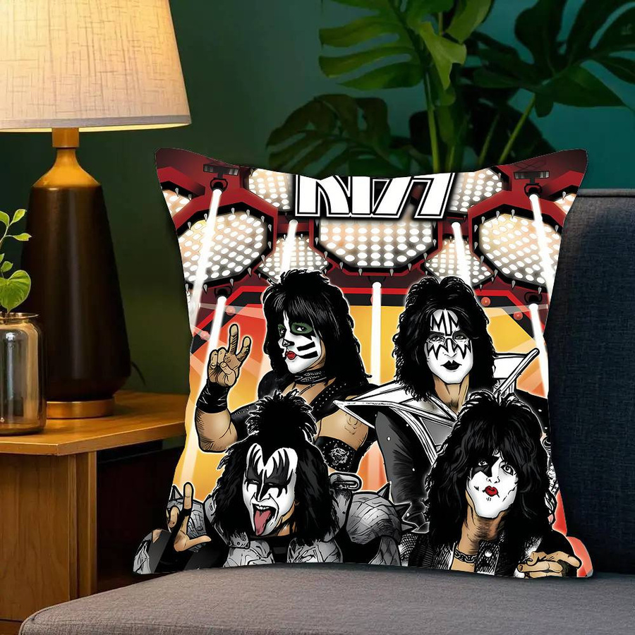 KISS Rock Band Kissenbezug für Sofa und Wohnzimmer, 40 x 40 cm - Bild 2