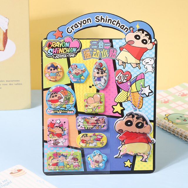 Keeppley Crayon Shin-chan 3D Water Shake Aufkleber Anhänger, 2-in-1 Kristall - Bild 1