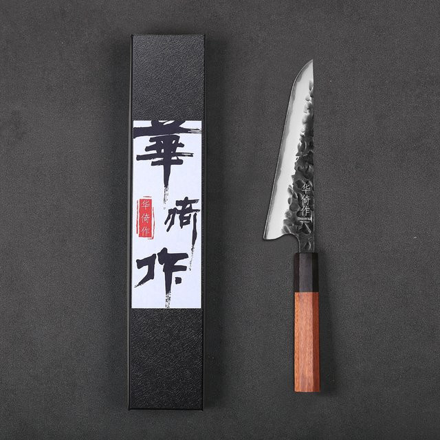 HUAYIGRAND Honesuki-Messer aus 3-lagigem Verbundstahl, handgeschmiedetes japanisches Boning-Knife, 15,24 cm - Bild 1