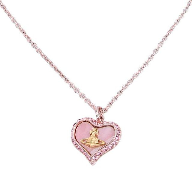 Vivienne Westwood Halskette, Herz, Rosa, Roségold, Kristall, Damen - Bild 1