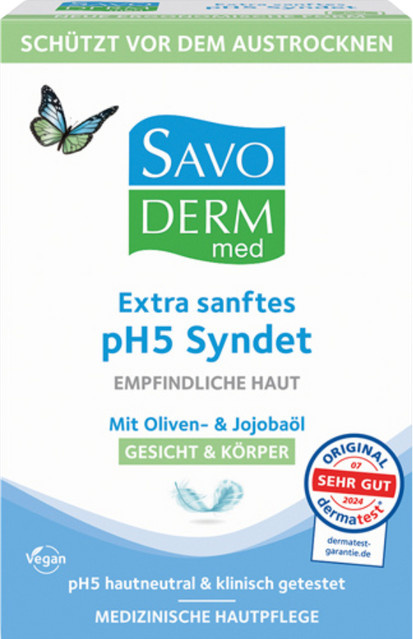 Savoderm med Syndet, Empfindliche Haut, Gesicht & Körper, 100g - Bild 1