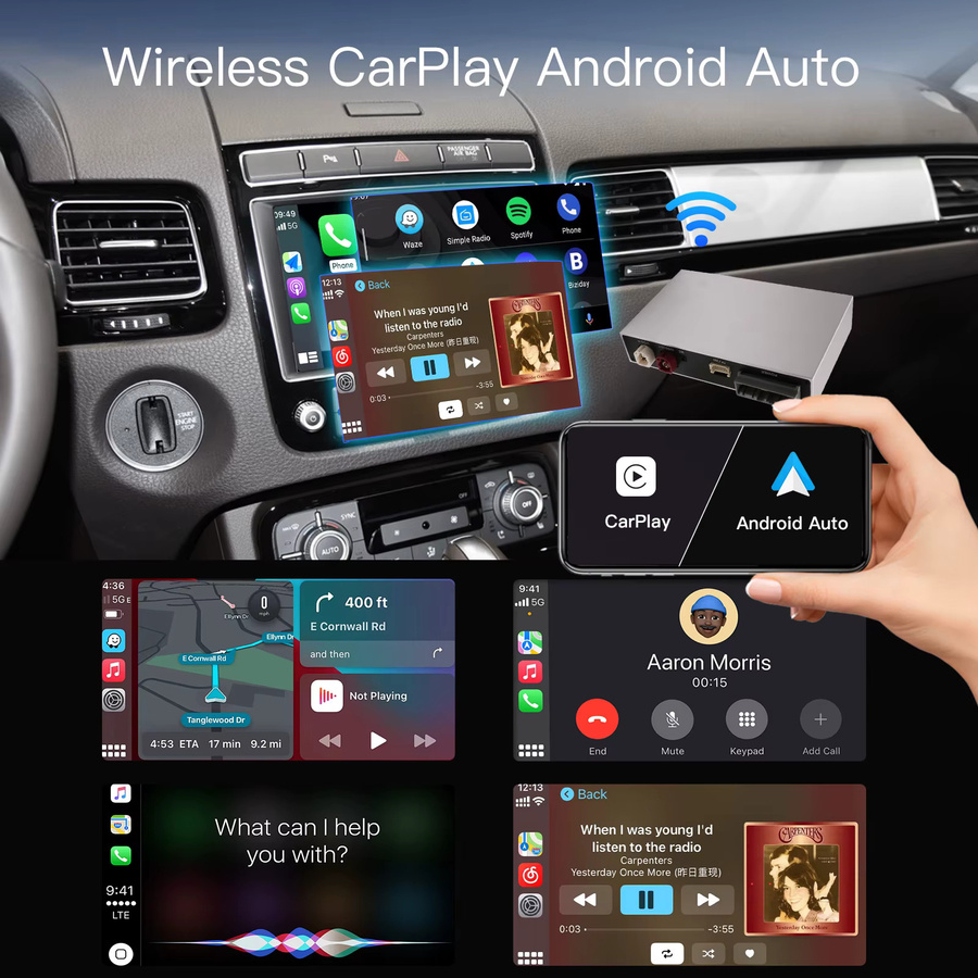AUTOABC Wireless CarPlay und Android Auto Adapter für VW Touareg mit 8-Zoll-Display und RNS850 (2010-2018) - Bild 2