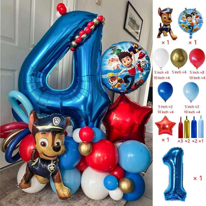 Paw Patrol Themen Aluminium-Folienballon für Kindergeburtstage und Partydekorationen in Mehrfarbig - Bild 2