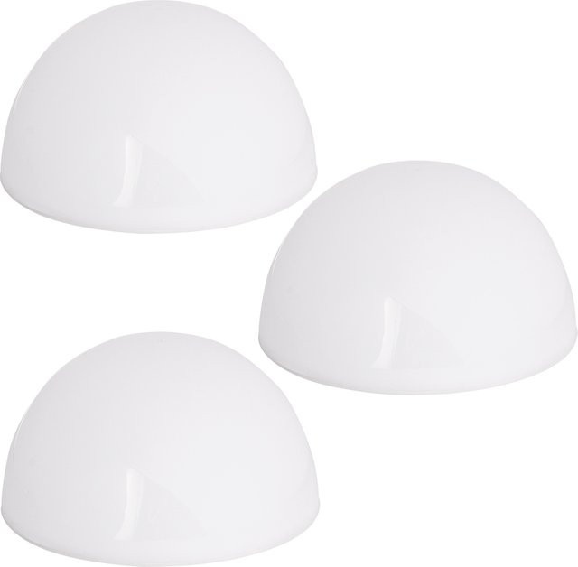 Monzana LED Solarleuchten 3er-Set in Weiß, moderne halbrunde Bodenleuchten für Garten, Balkon und Terrasse mit Dämmerungssensor, IP44 - Bild 1