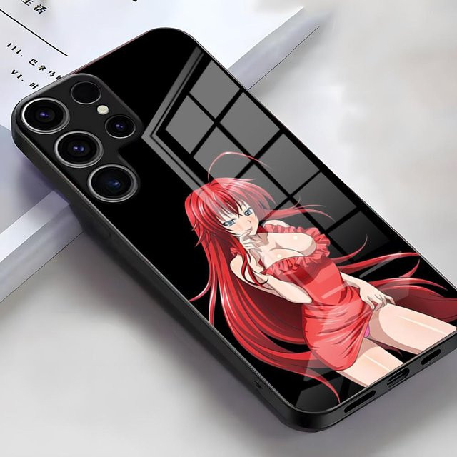 High School DxD Hero Handyhülle mit Glasabdeckung für Samsung Galaxy S26 S25 S24 S23 S22 S21 S20 Ultra Plus FE A54 A53 A25 in Multicolour - Bild 1
