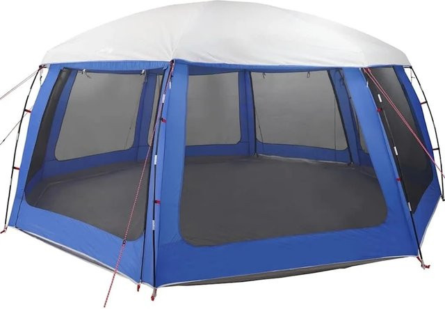 vidaXL Poolzelt Dome mit abnehmbarem Überzelt und Netzwänden, Azurblau, B/T/H: 690 x 690 x 280 cm - Bild 1