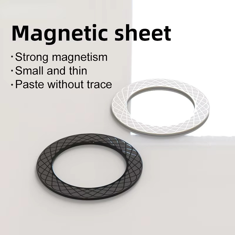 WSSHE Magnetische Plattenringe für MagSafe Kabelloses Ladegerät und Magnet-Autohalterung, Farbe: Weiß - Bild 2
