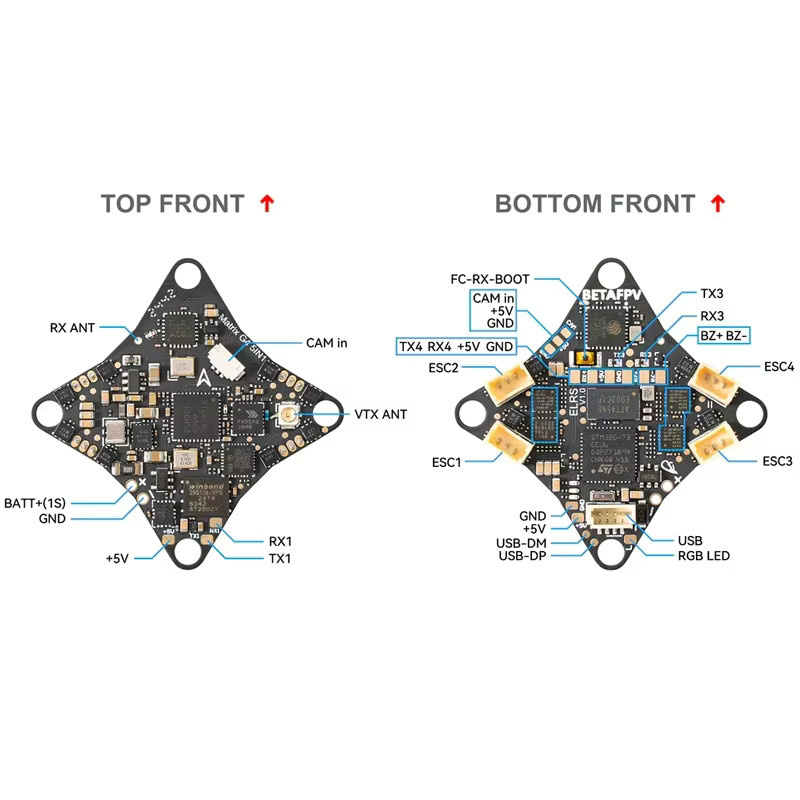 BETAFPV Matrix 1S 5IN1 II FC Bürstenloser Flugcontroller AIO, ELRS 2.4G - Bild 2