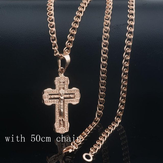 TuiYing001 Anhänger Orthodoxes Kruzifix, 585 Gelbgold, Unisex - Bild 1