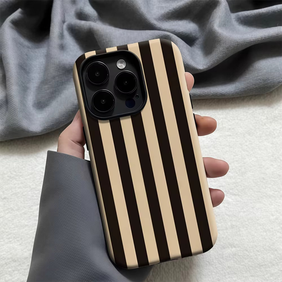 Potdemiel Handyhülle Schokoladencreme gestreift für iPhone 17 16 15 14 13 12 11 Pro Max Plus in Braun - Bild 4