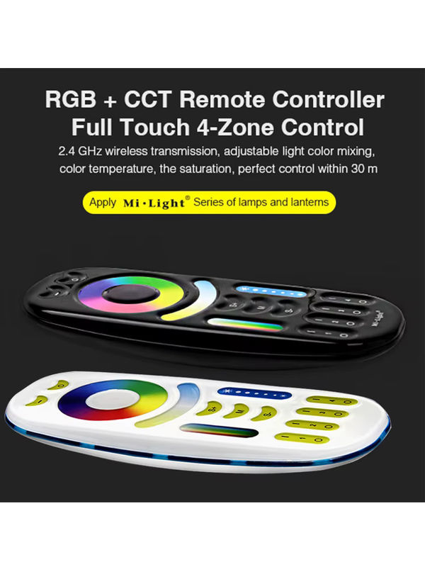 Miboxer FUT092 4-Zonen Touch-Dimm Fernbedienung für LED-Lampen mit RGB-CCT/RGBW-Funktion und 2,4 GHz HF-Technologie - Bild 5