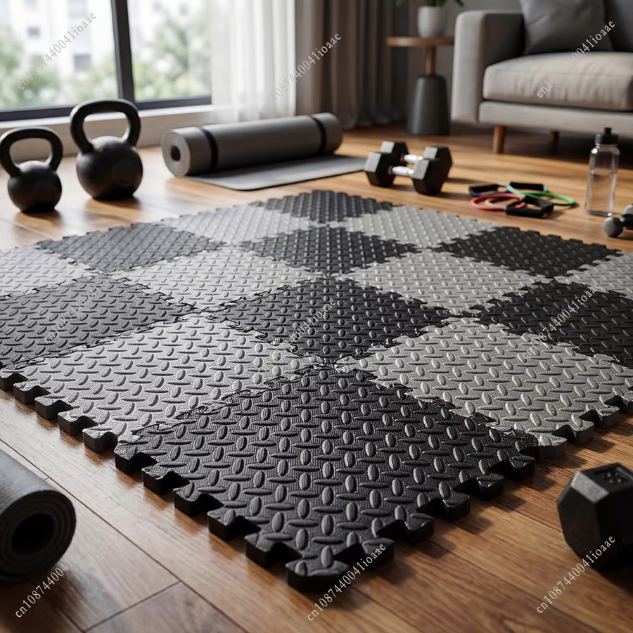DHDH Rutschfeste Fitness-Yogamatte aus EVA-Schaum in Braun, B/T/H: 60 x 60 x 1 cm - Bild 2