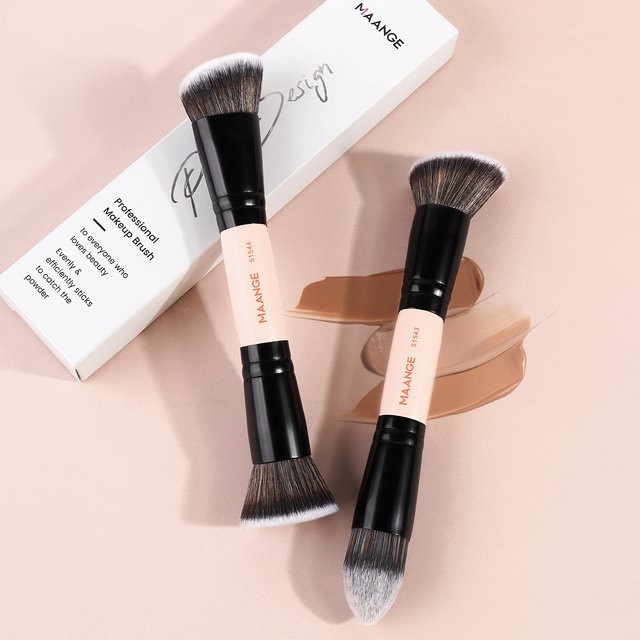 MAANGE Foundation Contour Dual-Ended Make-up-Pinsel, Unisex - Bild 1