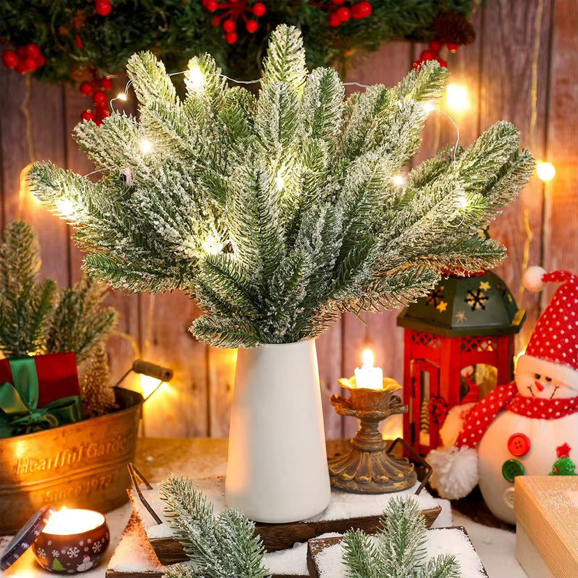 Künstliche Kiefernzweige in Grün für die Dekoration von Haus, Garten und Tisch bei Hochzeiten, Partys oder Weihnachten - Bild 5