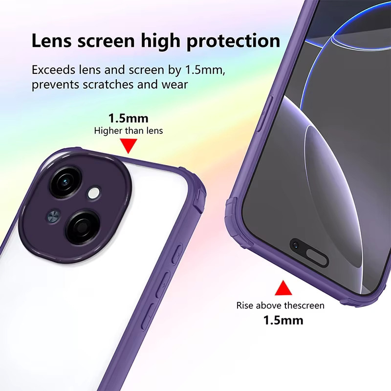 Transparente Anti-Fall-Handyhülle aus hartem PC für Tecno Spark GO 1, GO 2, Spark GO 2024, POP 8 und POP 9 - Bild 4