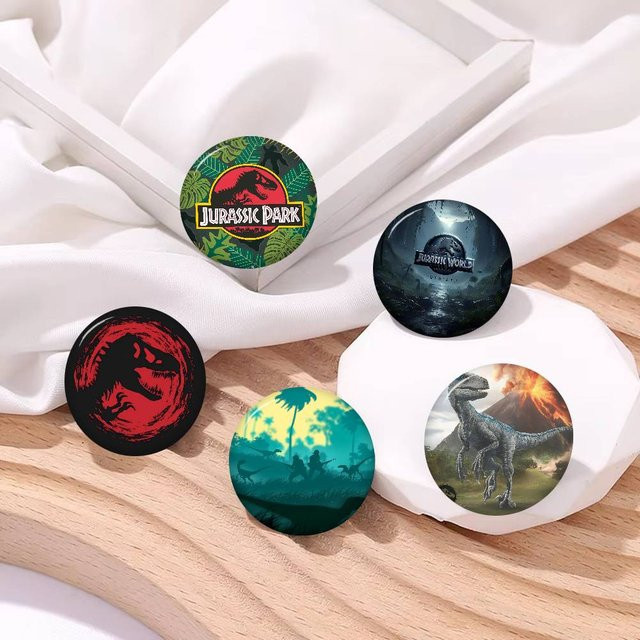 Anstecknadeln Jurassic Park, Bunt, Cartoon-Tier-Broschen - Bild 1