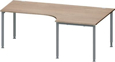 Schäfer Shop Genius Winkelschreibtisch MODENA FLEX 90 Grad mit Ansatz rechts, Eiche/anthrazit, Breite: 200 cm - Bild 1