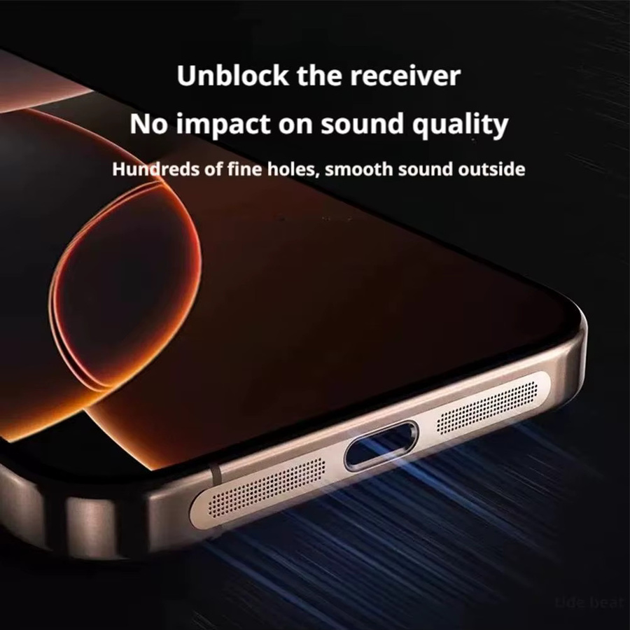 Metall Staubschutz Netz Aufkleber für Apple iPhone 17 Pro Max in Blau - Bild 6