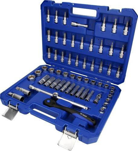 Brilliant Tools BT021061 Steckschlüsselsatz 3/8 Zoll aus Chrom-Vanadium in Silber und Blau - Bild 1
